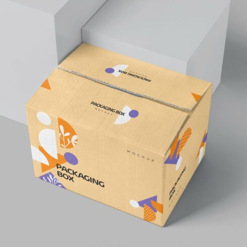 Cardboard Packaging Box Mockups cover image.