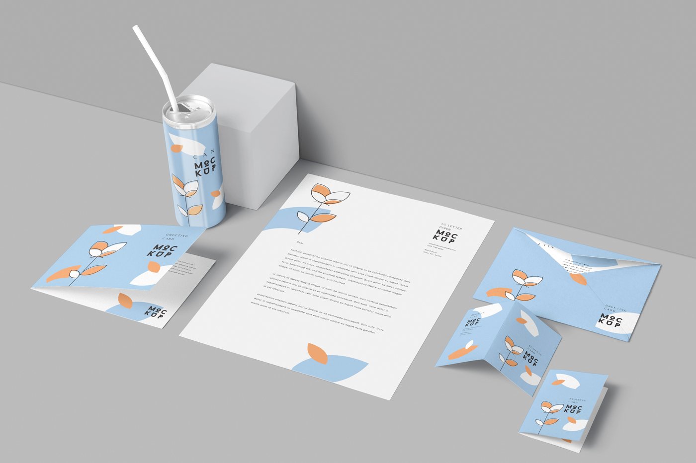 4 Stationery Mockup Scenes cover image.