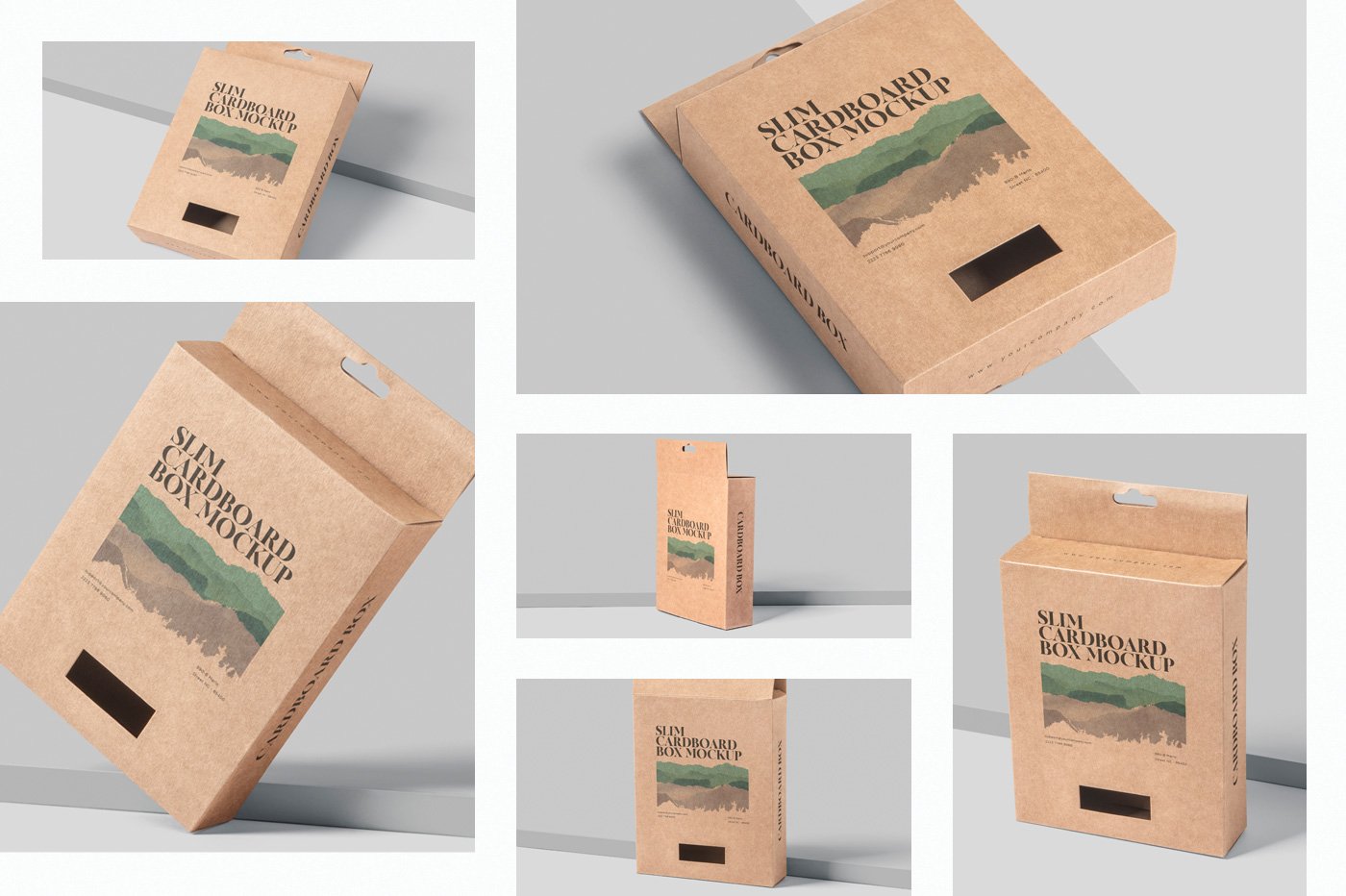 Kraft Paper Box with Hanger Mockups preview image.