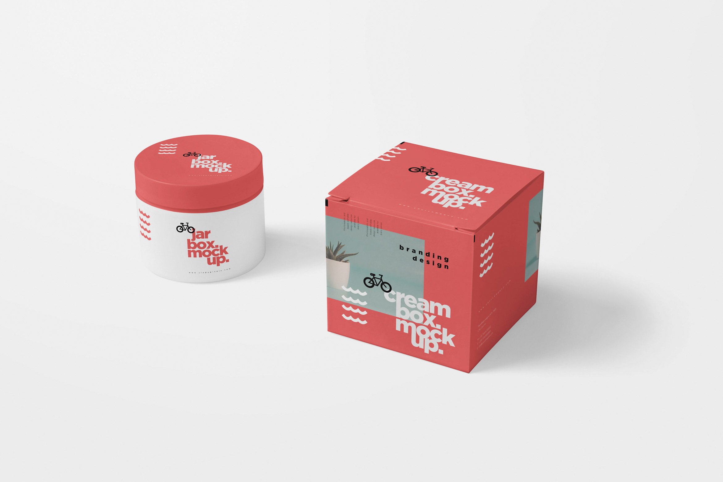 Cosmetic Jar & Box Mockups cover image.