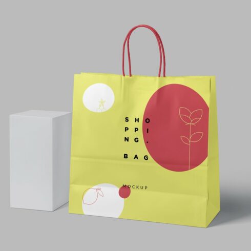 6 Paper Shopping Bag Mockups cover image.