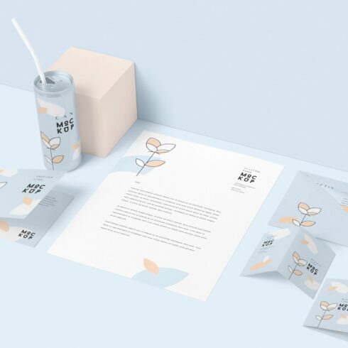 4 Stationery Mockup Scenes cover image.
