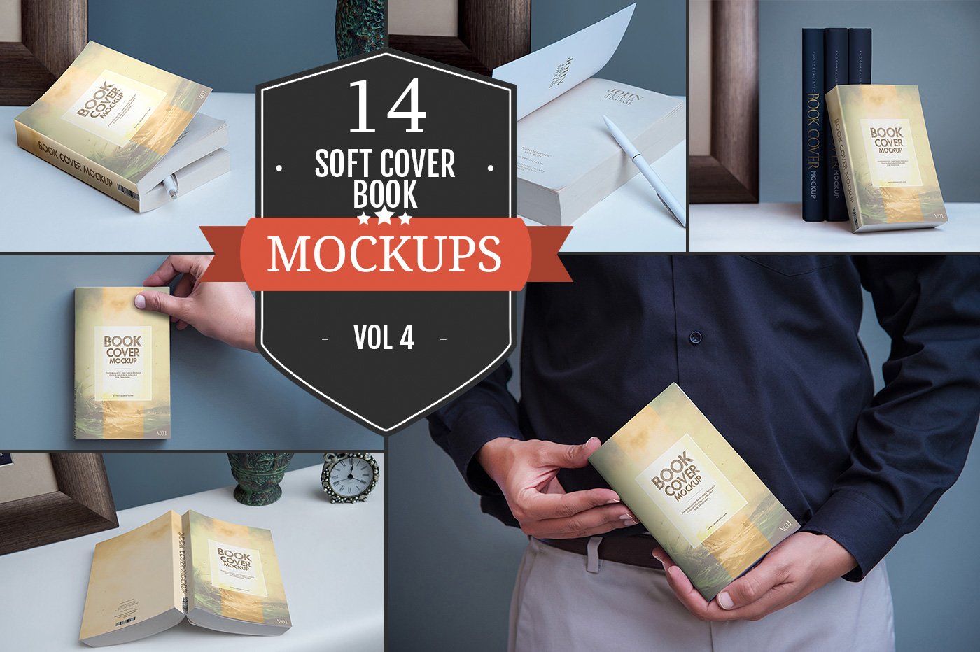 Softcover Book Mockups Vol. 4 cover image.