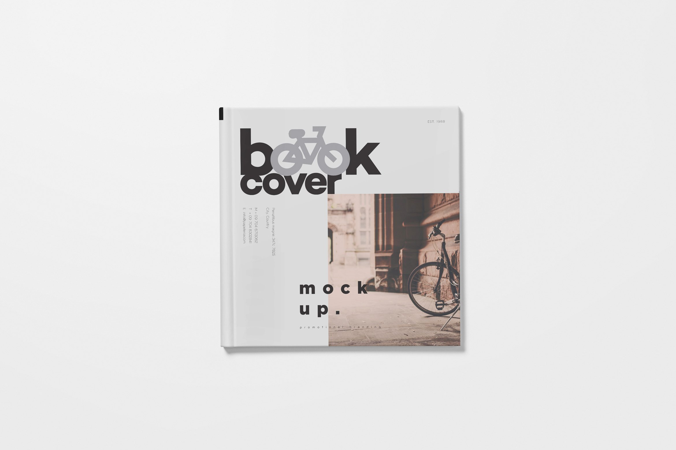 Square Hardcover Book Mockups cover image.
