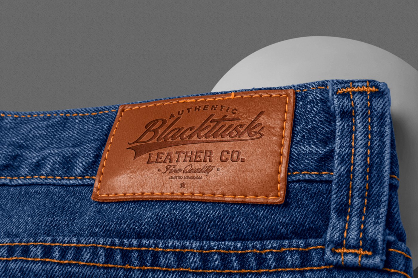 Jeans Leather Label Mockup – MasterBundles