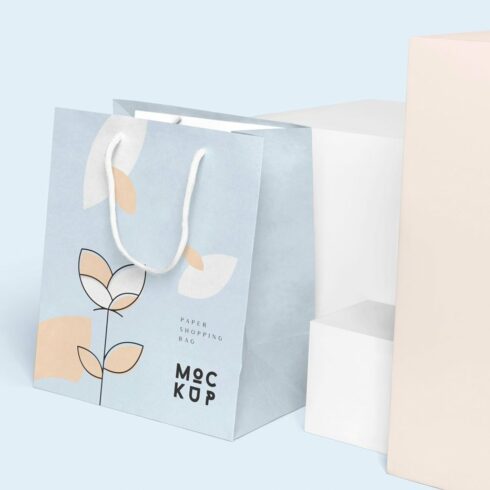 Rectangle Paper Shopping Bag Mockups cover image.