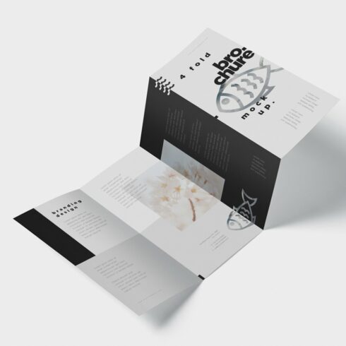 4-Fold Brochure Mockup - DL 99x210mm cover image.