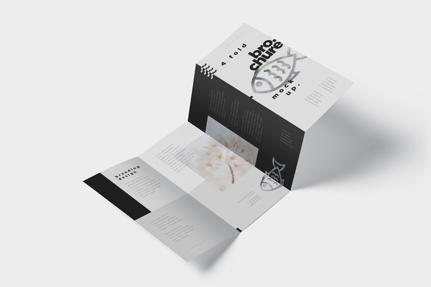 4-Fold Brochure Mockup - DL 99x210mm cover image.