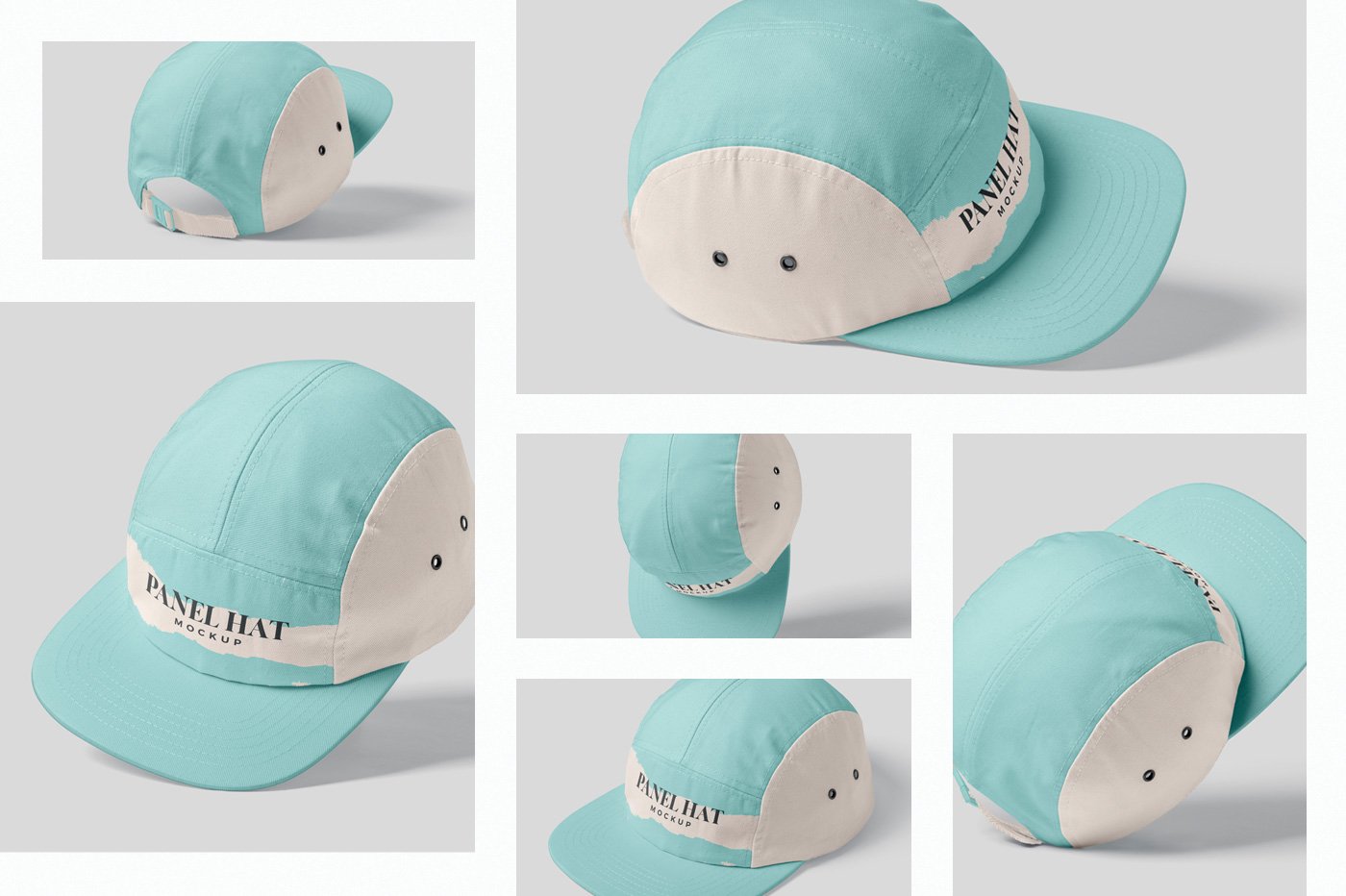 5 Panel Hat Mockups preview image.