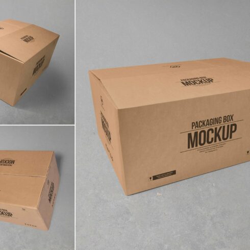 Cardboard Box Mockups cover image.