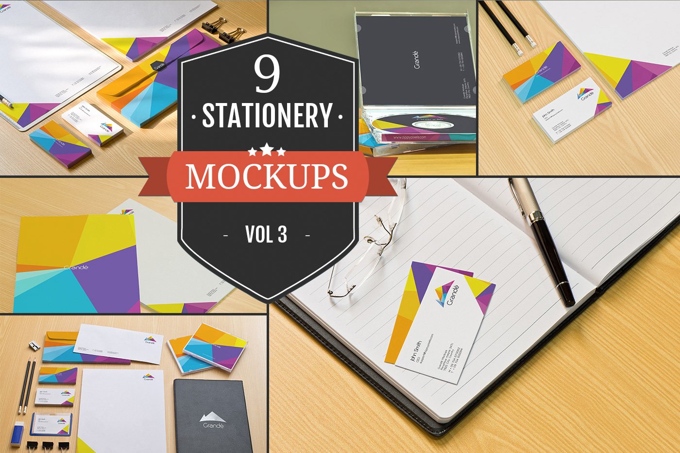 Branding Stationery Mockups Vol. 3 cover image.