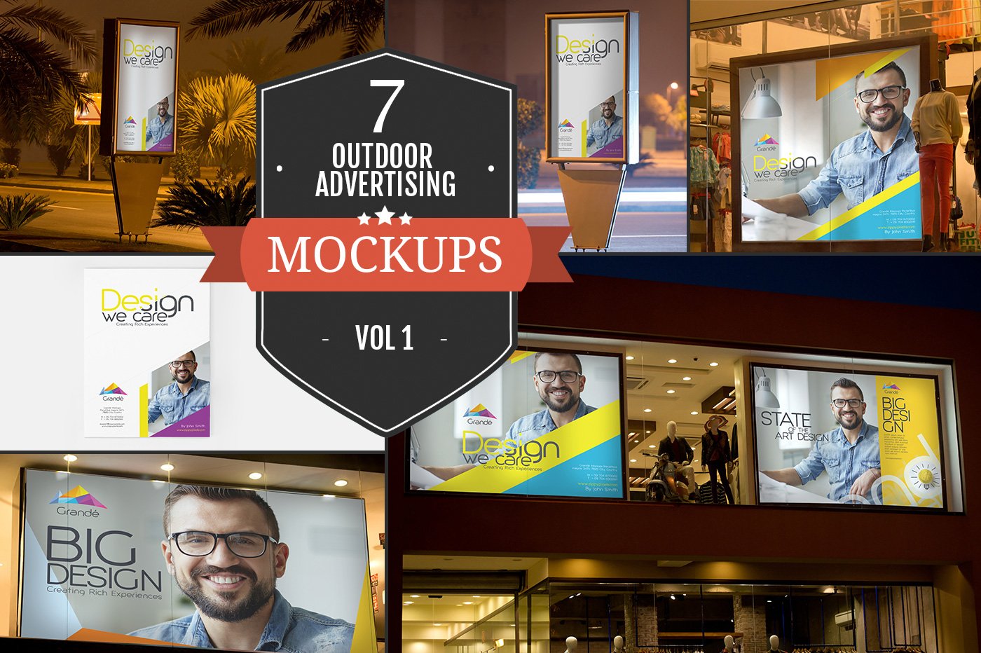 Outdoor Advertising Mockups Vol. 1 cover image.