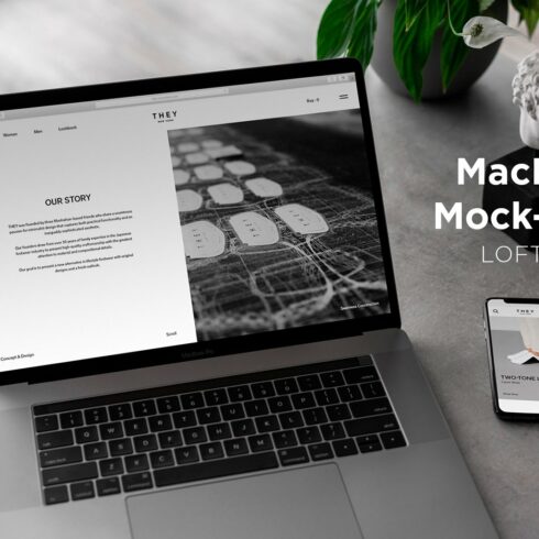 MacBook Pro Mock-Up Loft Style cover image.