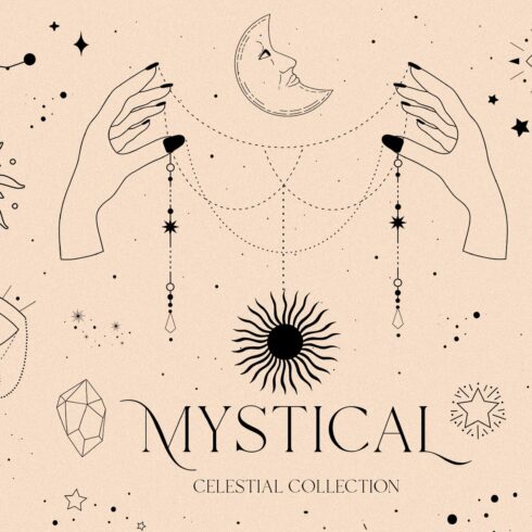 Mystical - celestial sun moon set cover image.