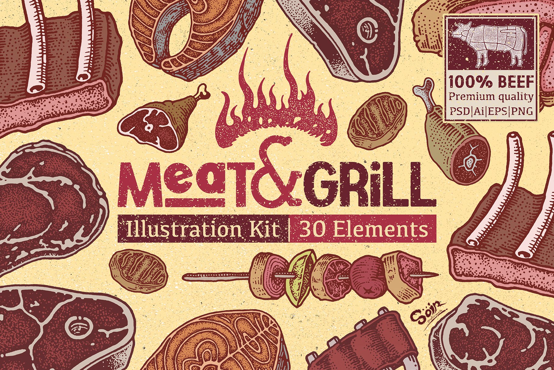 MEAT AND GRILL cover image.