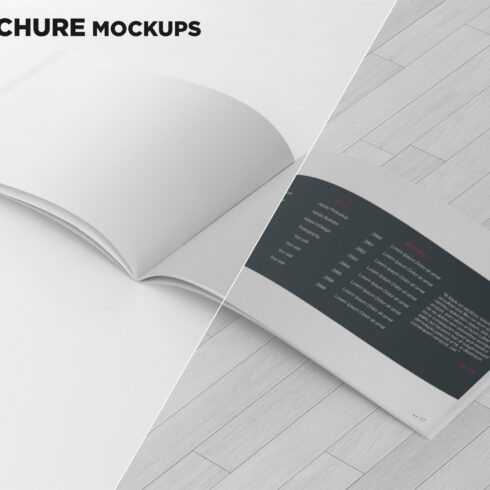 US Half-Letter Brochure Mockups cover image.
