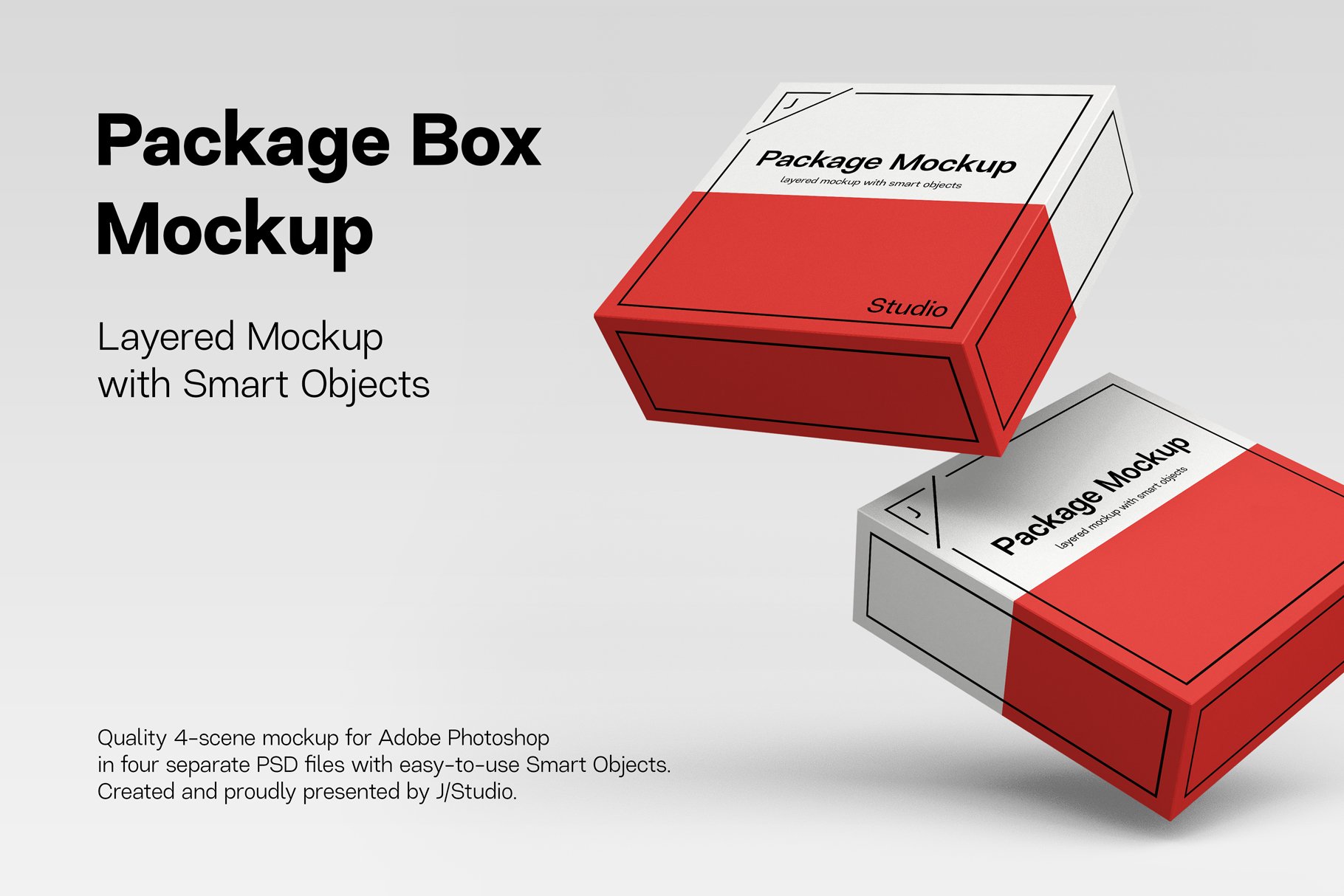 Package Box Mockup Scene Set cover image.
