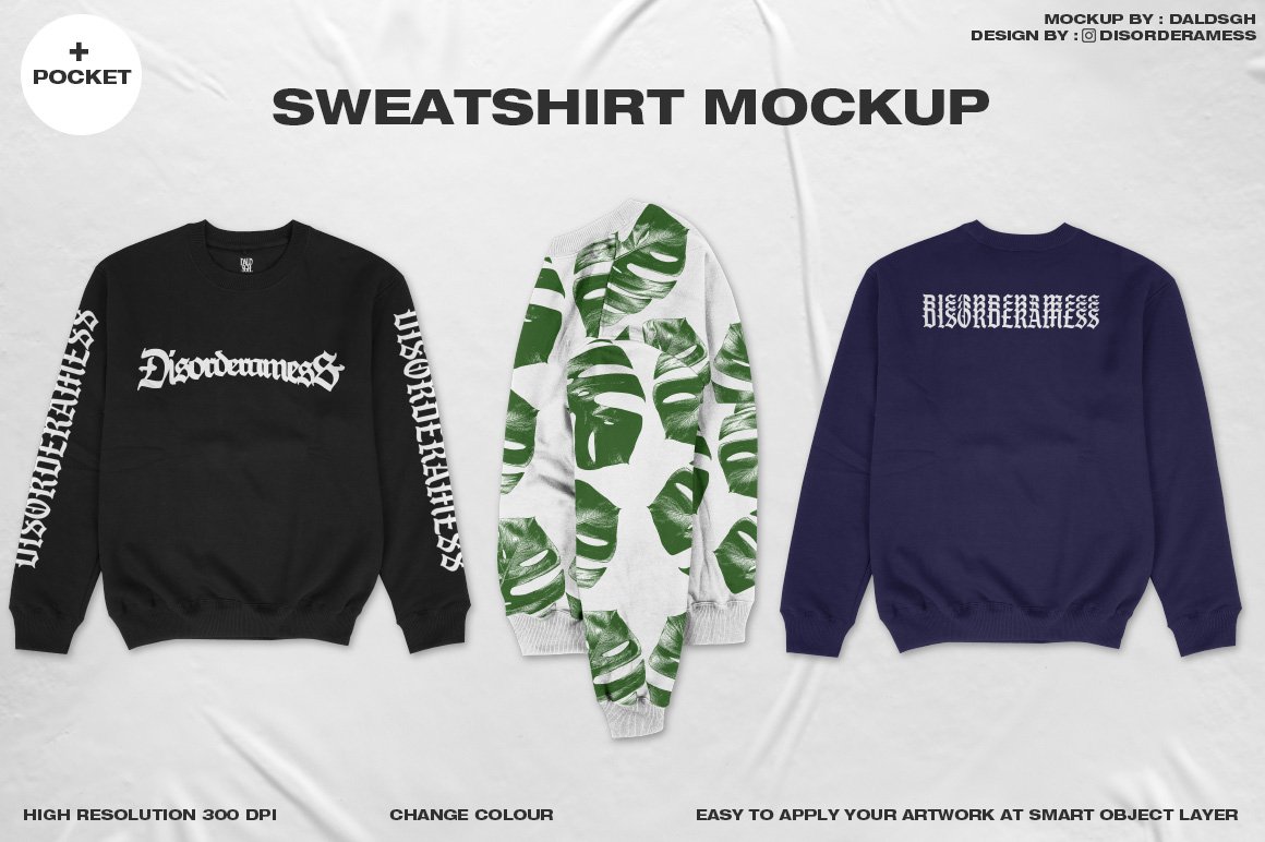 SWEATSHIRT MOCKUP + POCKET cover image.