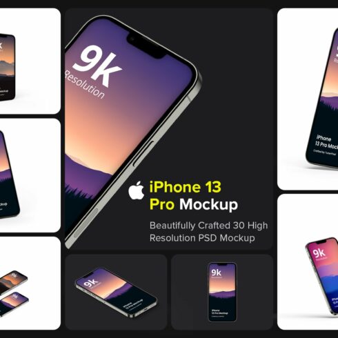 iPhone 13 Pro Mockup cover image.