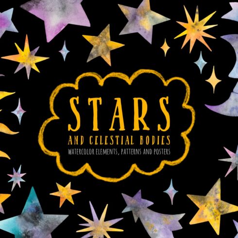 Watercolor Stars & Celestial Bodies cover image.
