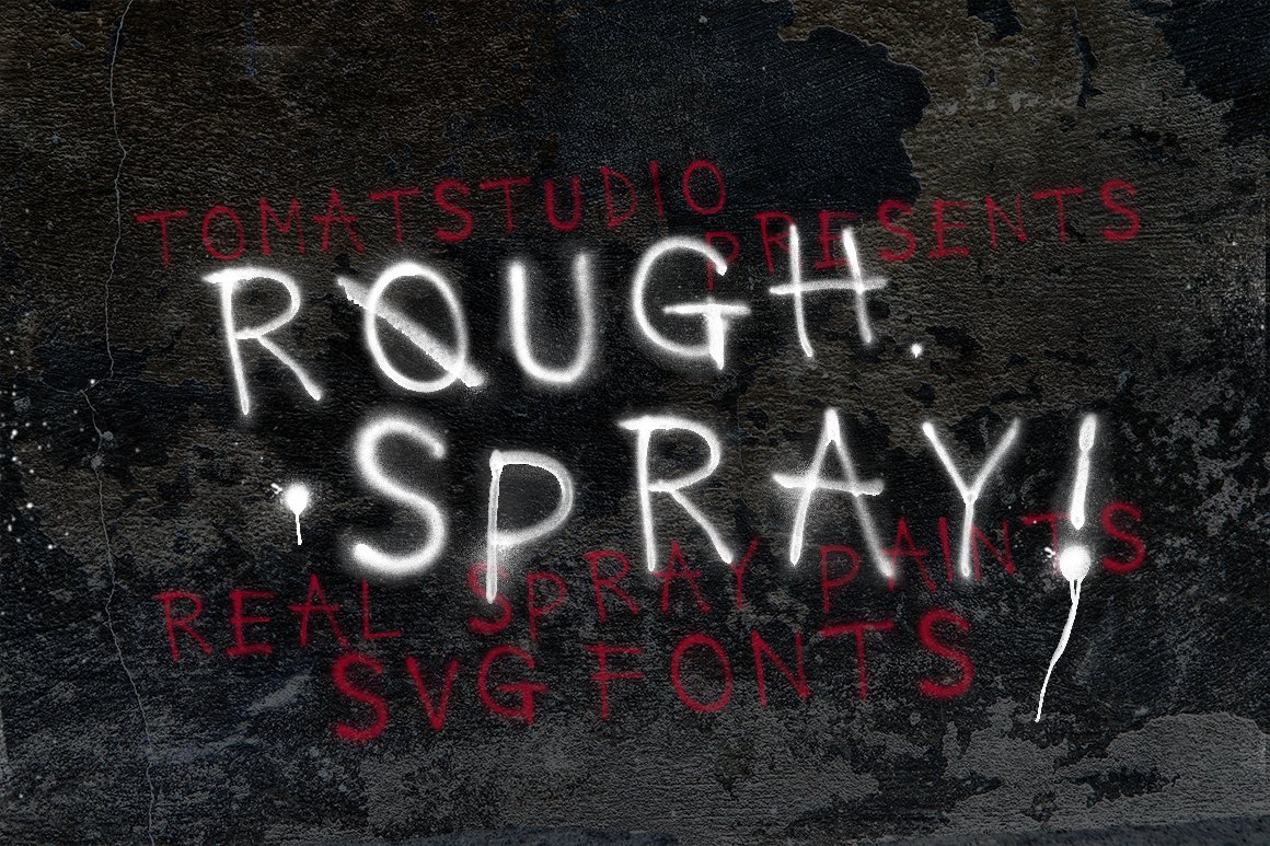 Rough Spray SVG typeface cover image.