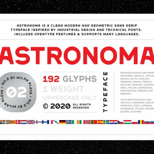 Astronoma - Typeface cover image.