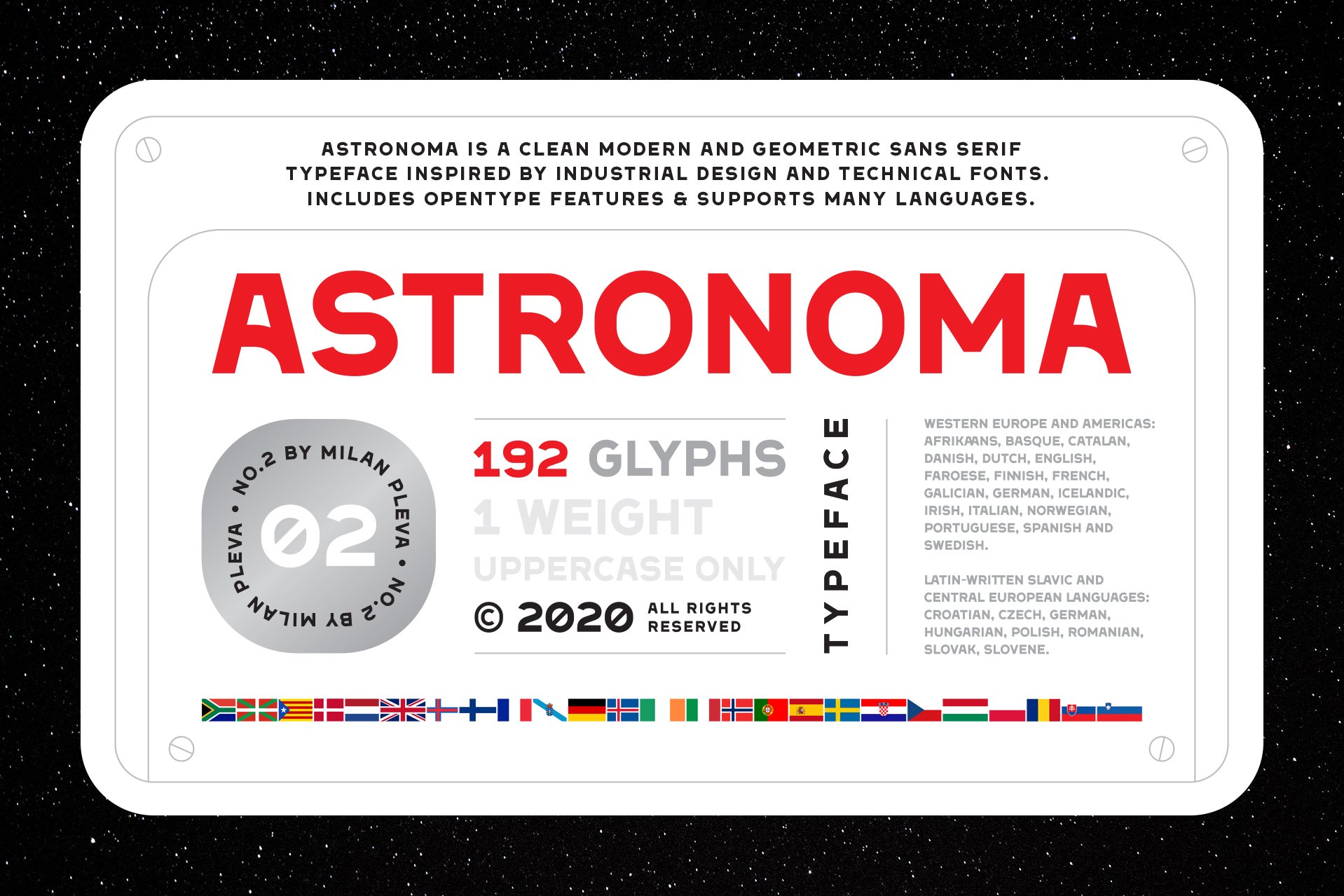 Astronoma - Typeface cover image.