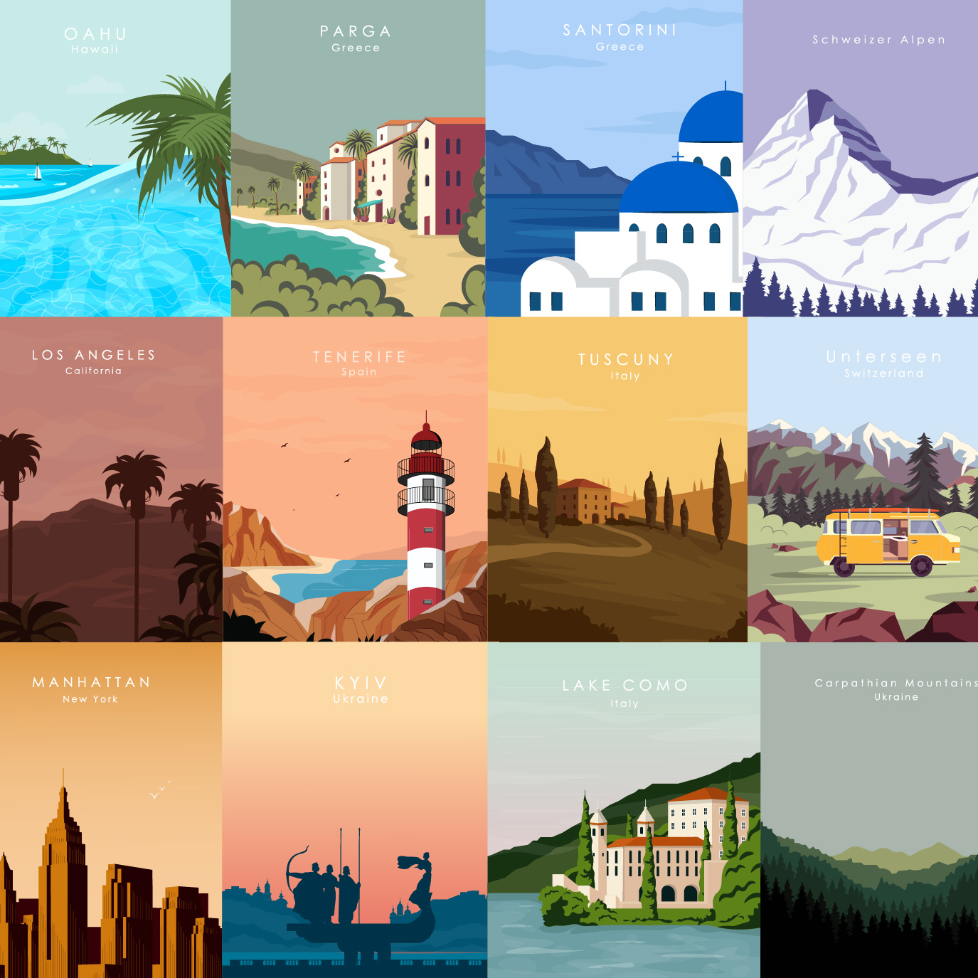 Travel posters preview image.