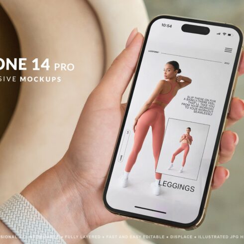 iPhone 14 Pro Screen MockUps cover image.