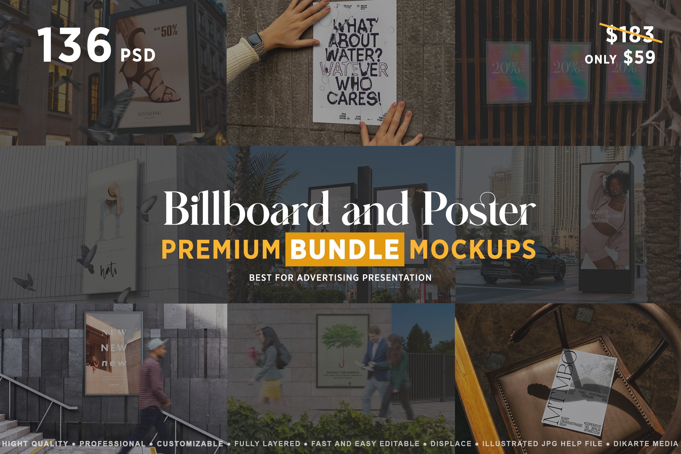 Billboard & Poster Mockups Bundle cover image.