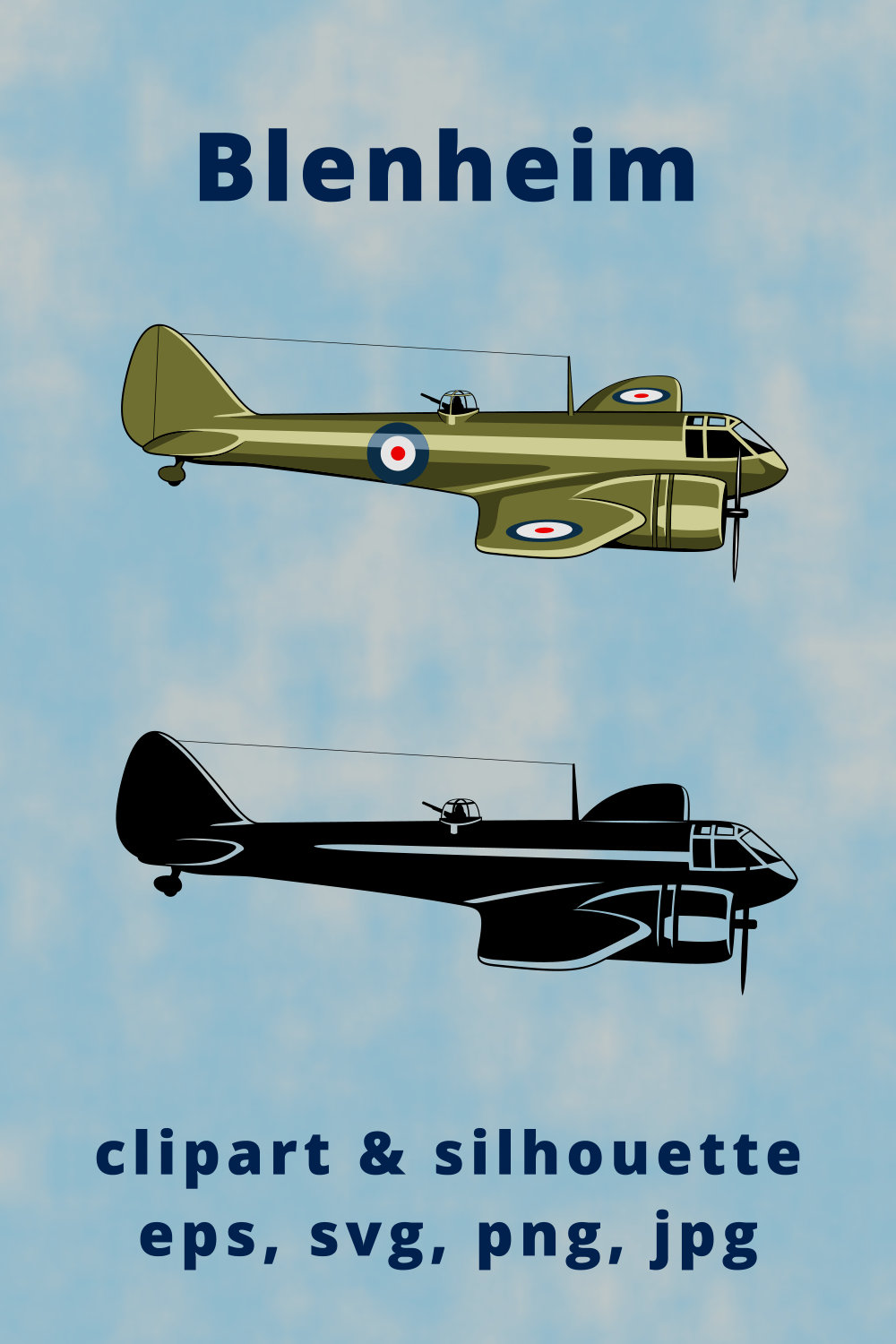 Blenheim British Light Bomber Clipart pinterest preview image.