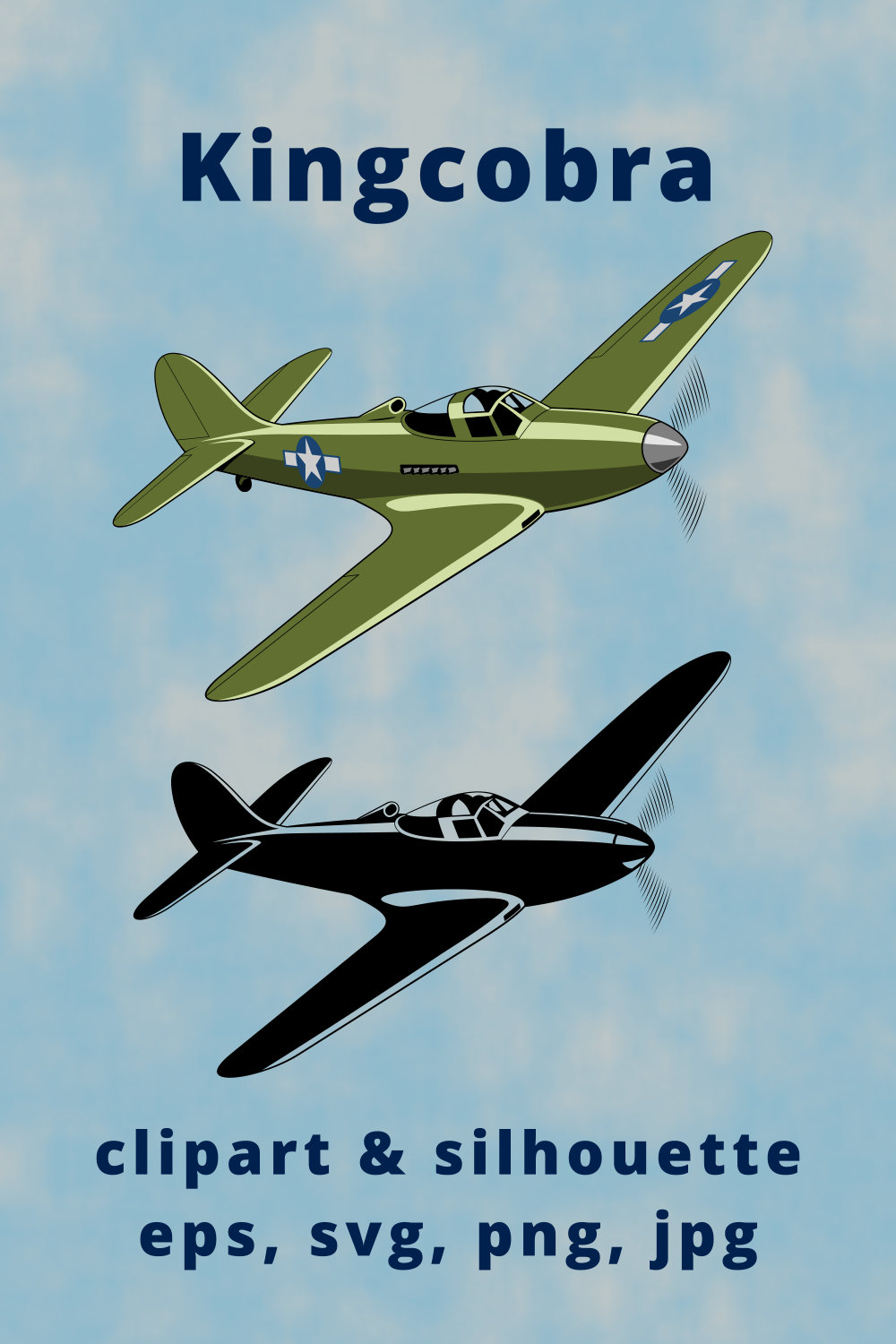 Kingcobra USA Fighter Plane Clipart pinterest preview image.