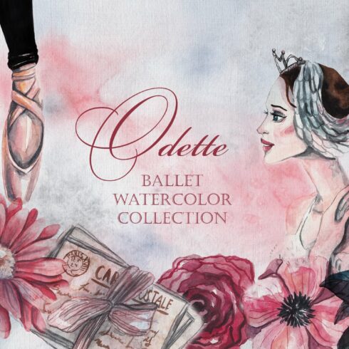 Odette. Ballet watercolor collection cover image.