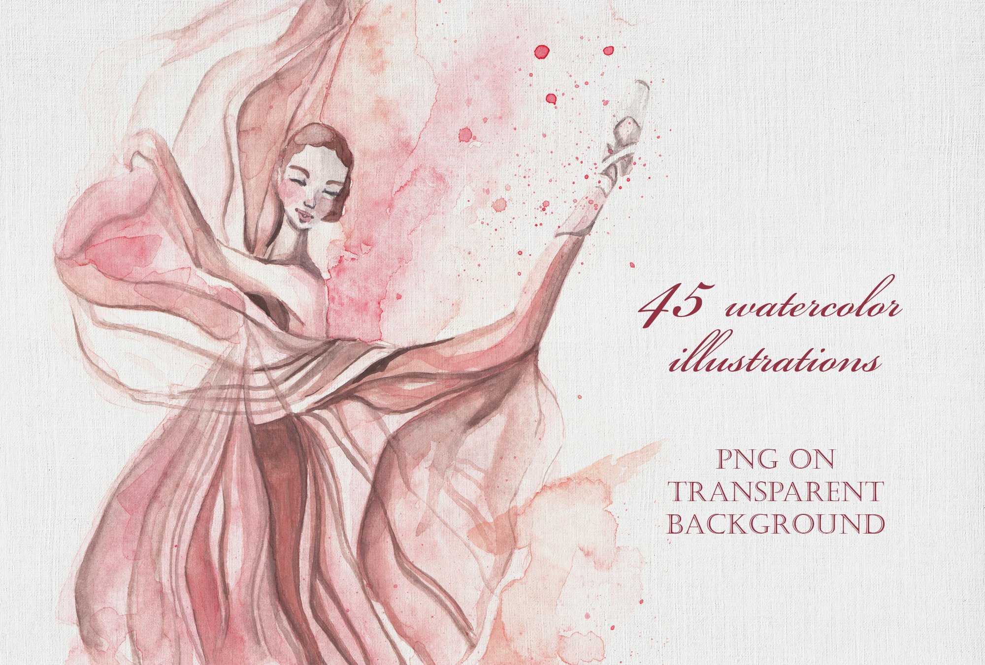 Odette. Ballet watercolor collection preview image.