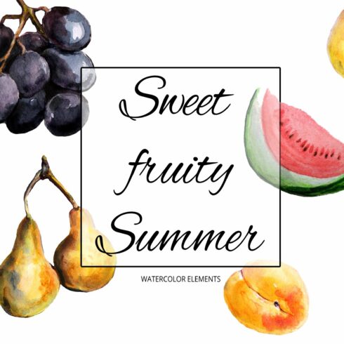 50% OFF - Watercolor fruits | Summer cover image.