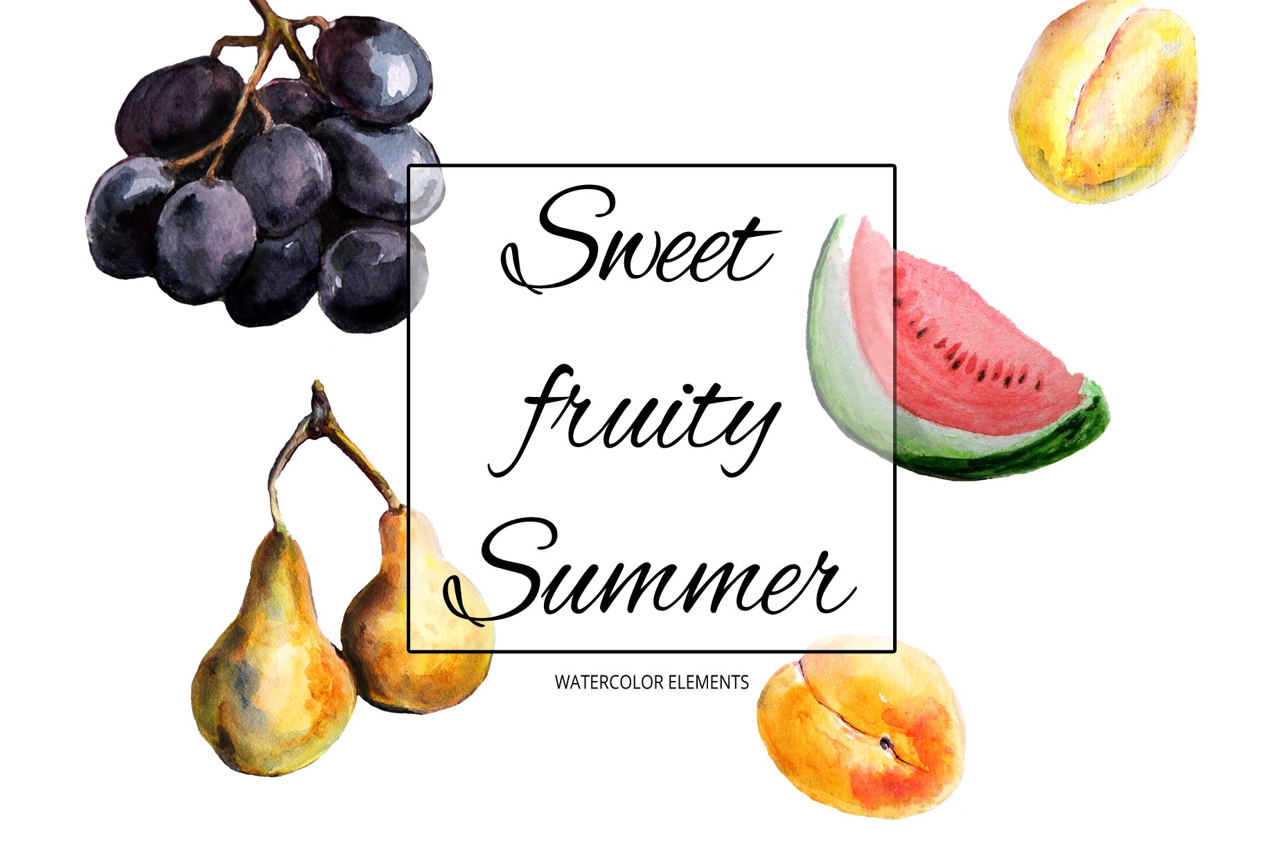 50% OFF - Watercolor fruits | Summer cover image.