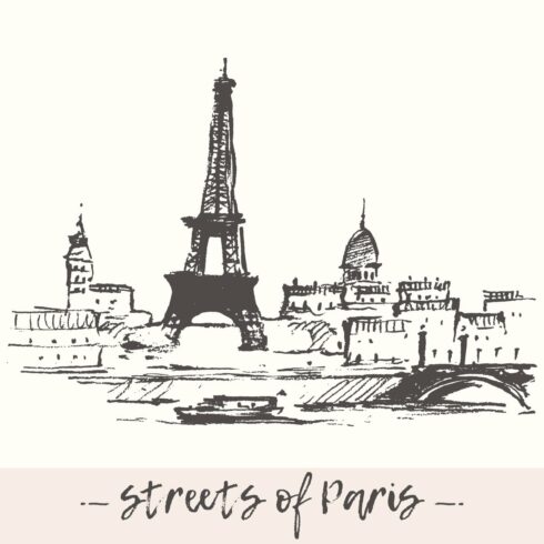 Streets in Paris, Eiffel tower cover image.