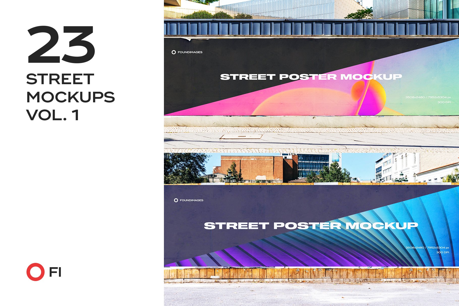 Street mockup template bundle vol.1 cover image.