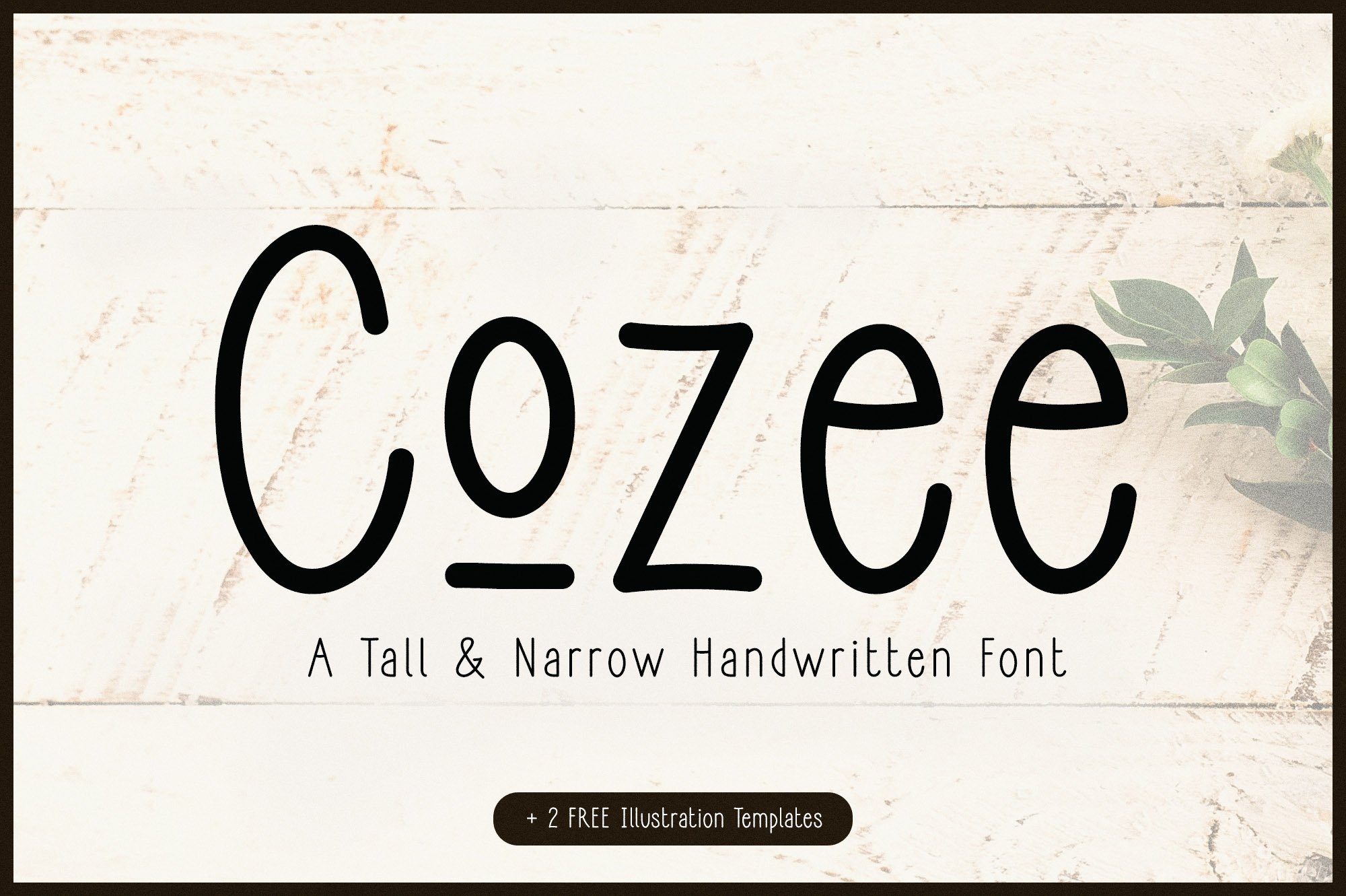 Cozee - Tall and Skinny Font cover image.