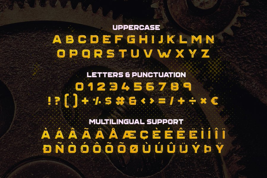 Grind Typeface preview image.