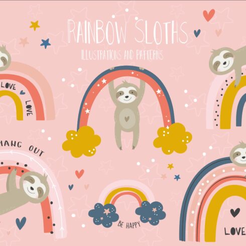 Rainbow sloths cover image.