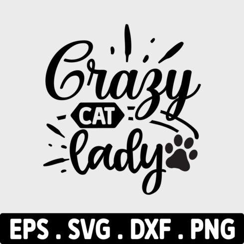 crazy cat lady svg cover image.