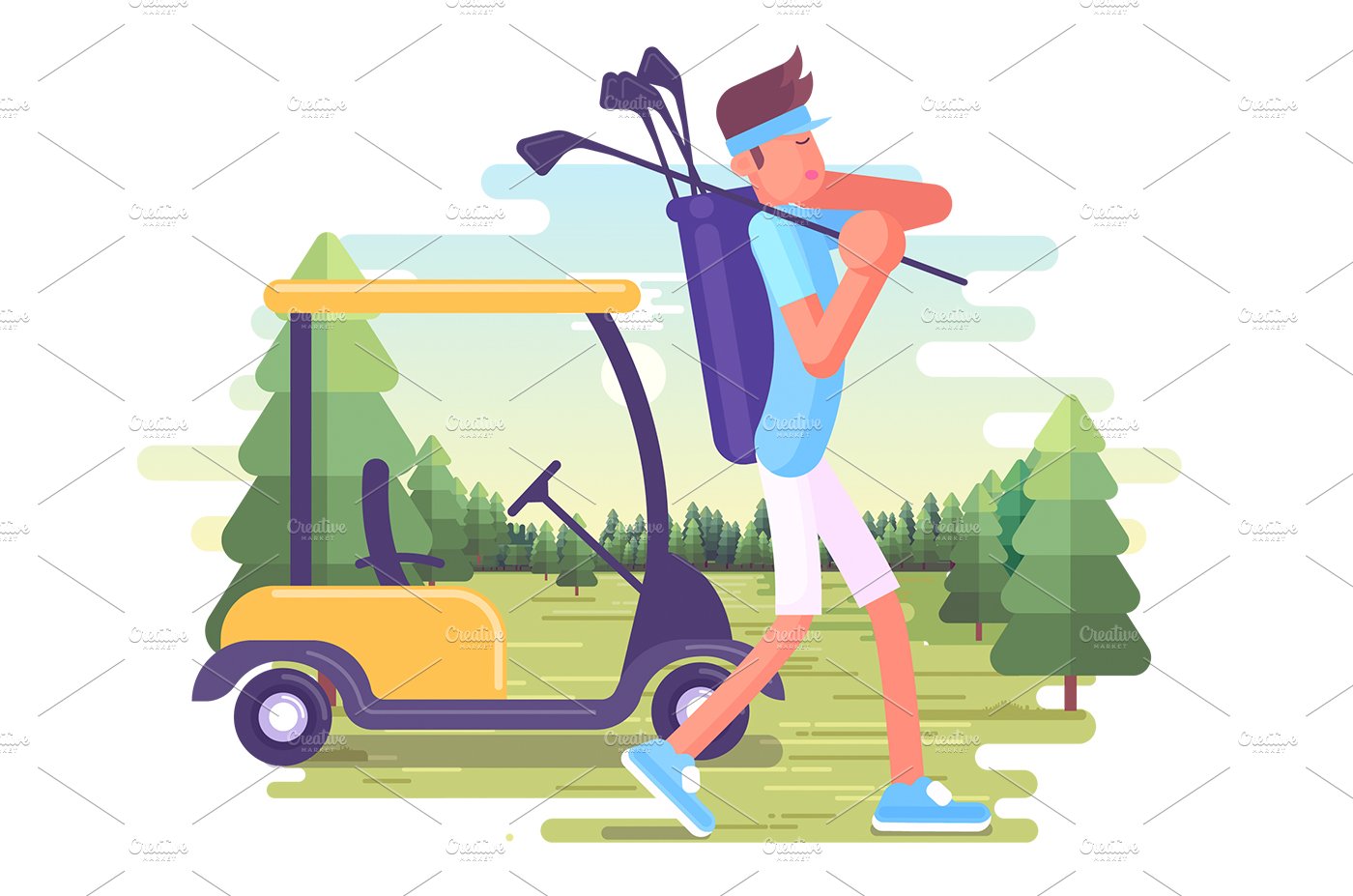 Golf Player at field cover image.