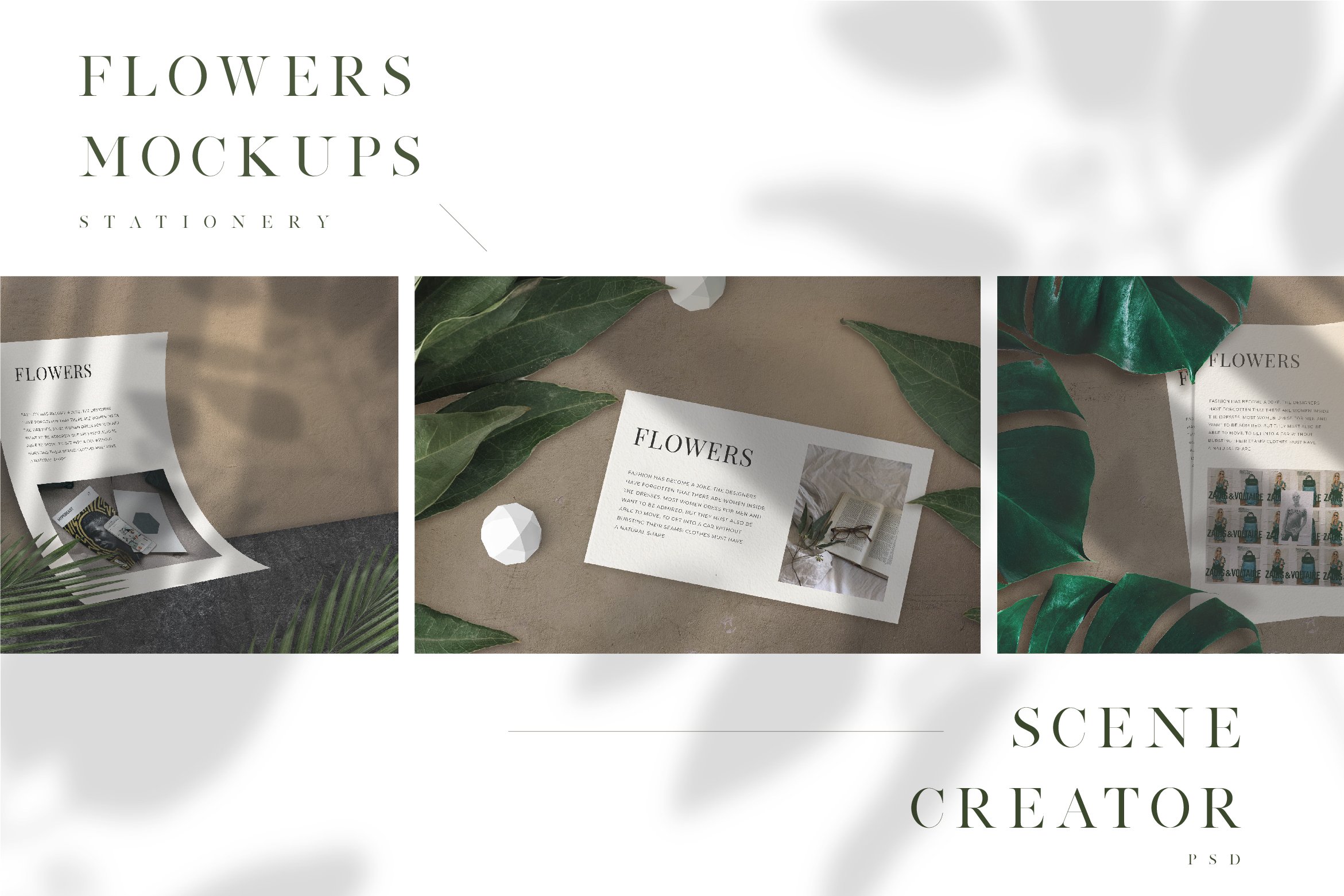 Flowers - (Mockup kit) Scene Creator cover image.