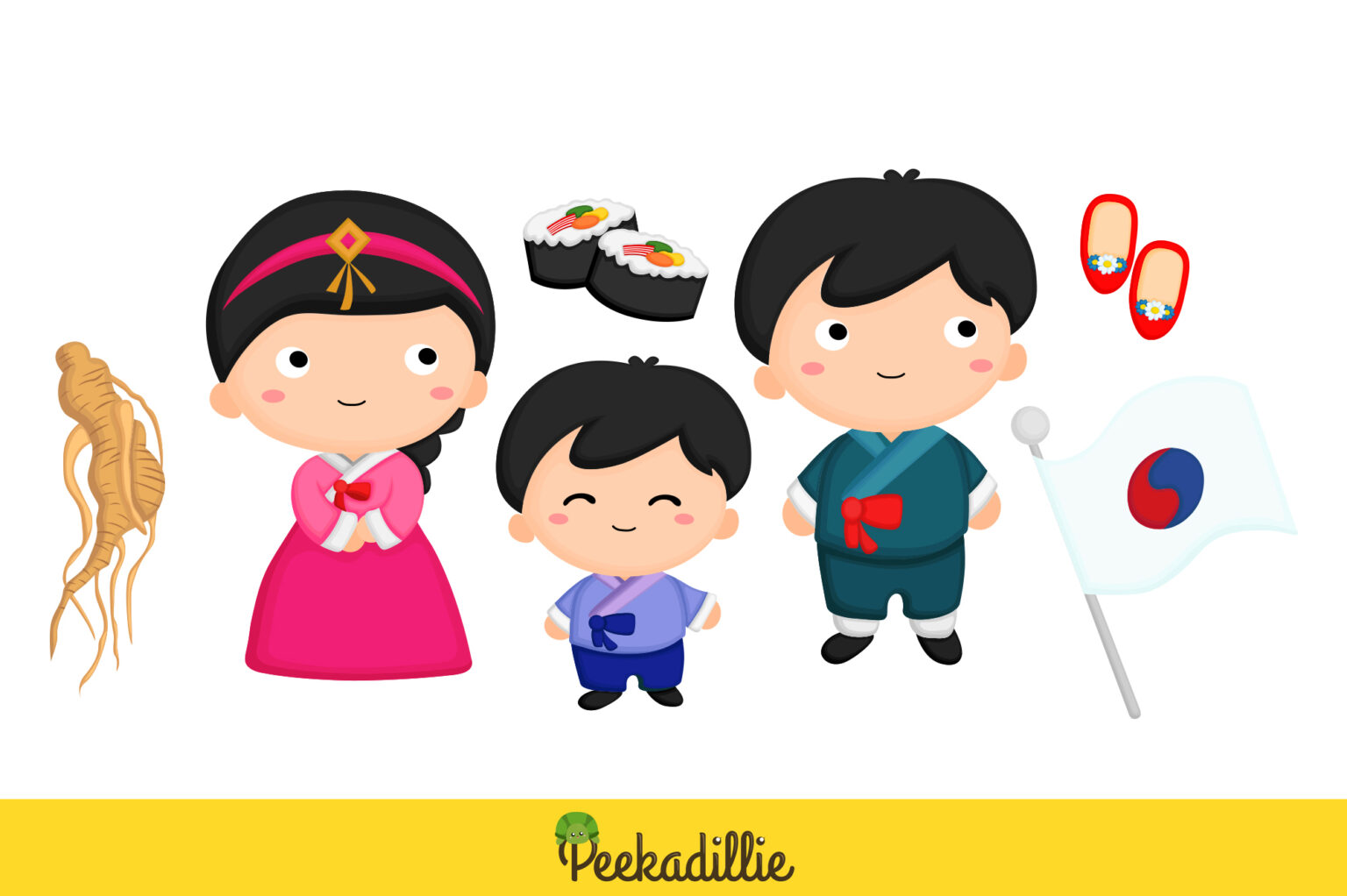 Cute Korean Couple Family Traditional Traditition Culture Hanbok Hanok ...