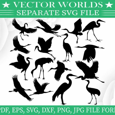 Crane Bird Svg, Bird Svg, Png cover image.