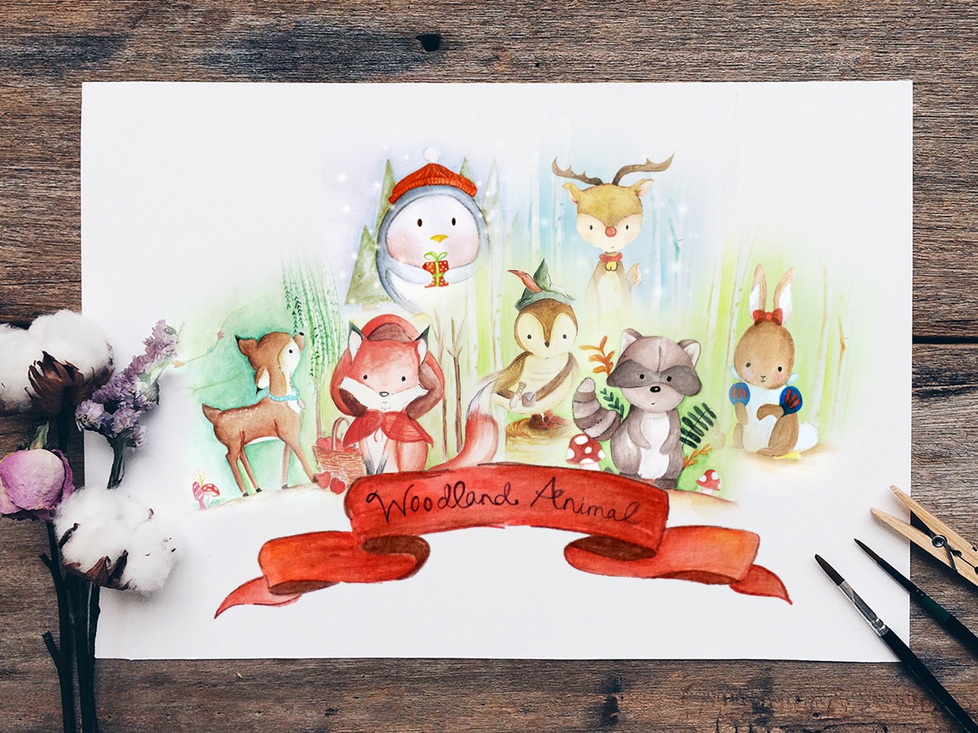 Woodland Animals Nursery Bundle cover image.