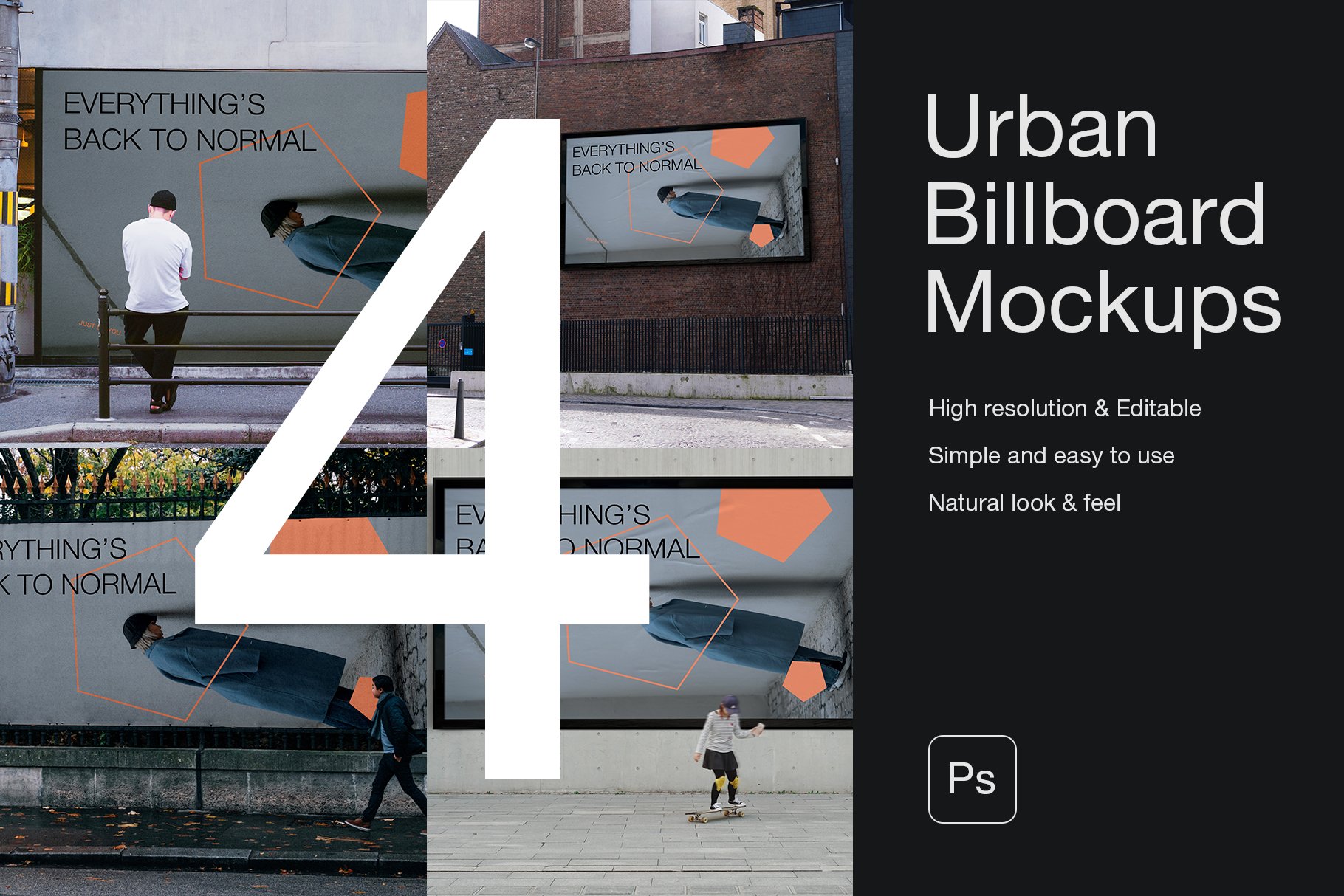 Urban Billboard Mockup Pack cover image.