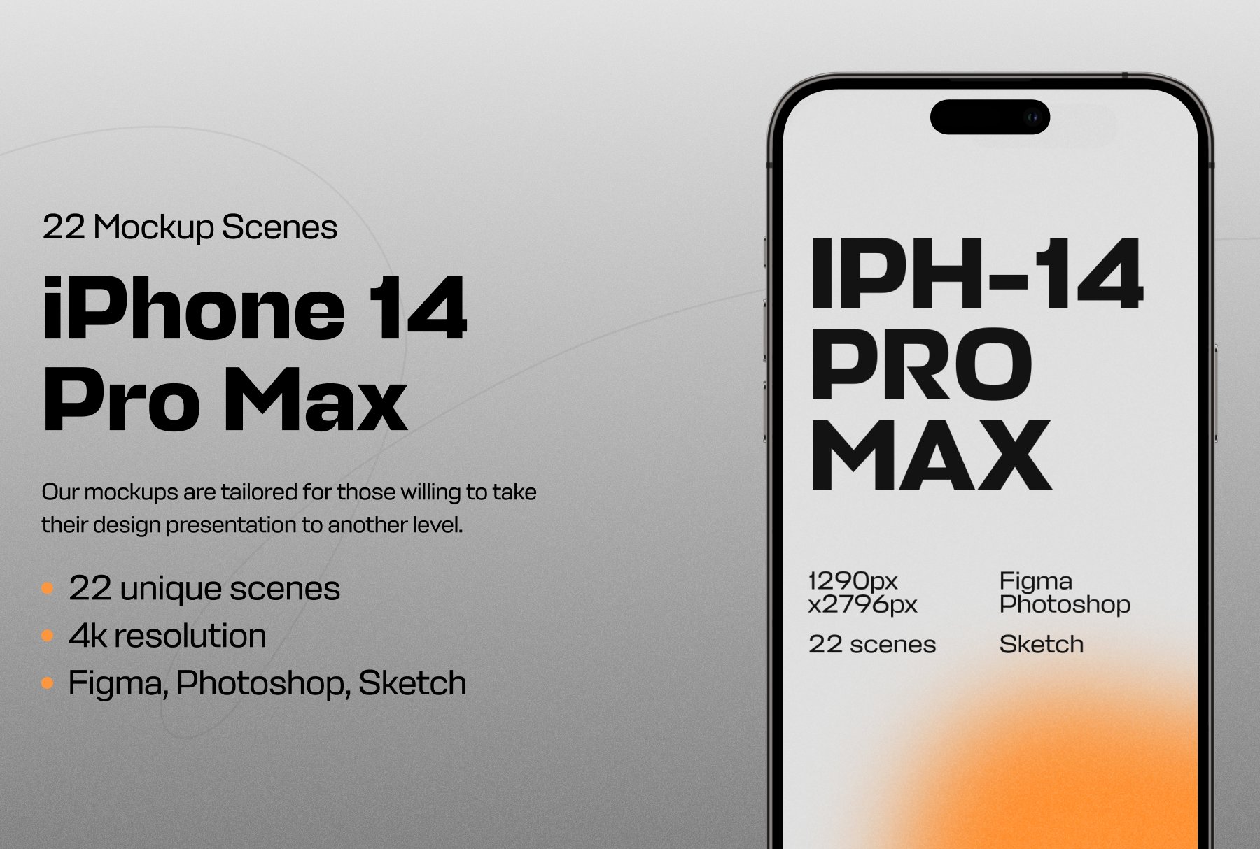 iPhone 14 Pro Max Mockups cover image.