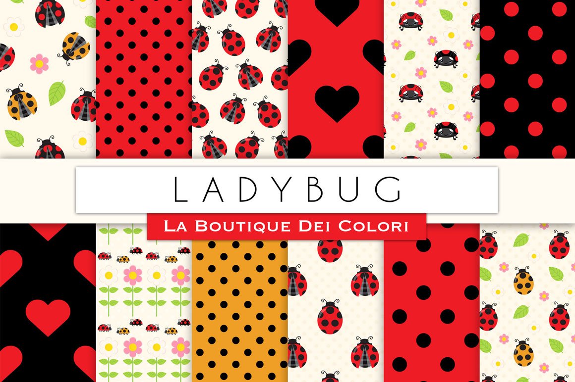 Ladybug Seamless Digital Paper cover image.